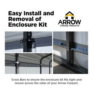 model# 10182 Accessories Arrow Enclosure Kit for 10 ft. x 15 ft. Arrow Carport