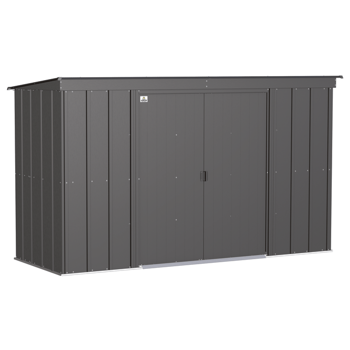 Sheds Express Outdoor Storage Sheds Arrow Classic Steel Storage Shed, 10x4, Charcoal
