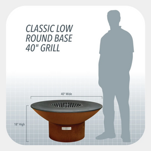 Arteflame 40 in. Fire Pit Low Round Base