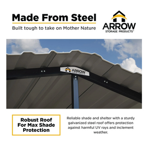 Arrow Carport 10 ft x 20 ft x 7 ft