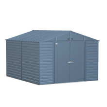 Load image into Gallery viewer, Arrow Select 10 ft. x 8 ft. Steel Storage Shed in Sage Green