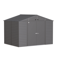 Load image into Gallery viewer, Arrow Select 10 ft. x 8 ft. Steel Storage Shed in Sage Green