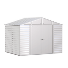 Load image into Gallery viewer, Arrow Select 10 ft. x 8 ft. Steel Storage Shed in Sage Green