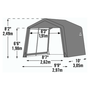 Shed-in-a-Box 10 ft. x 10 ft. x 8 ft. Gray