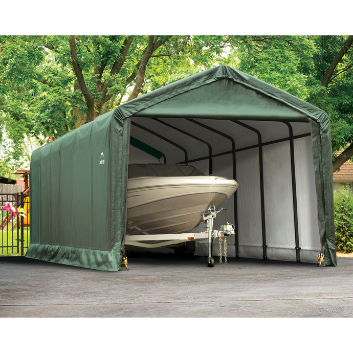 ShelterTube Wind and Snow Rated Garage, 12 ft. x 30 ft. x 11 ft. Ultra Duty PVC 21.5 oz. Green