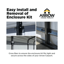 Load image into Gallery viewer, By Arrow (model 10183) Accessories Arrow Carport Enclosure Kit for 20 ft. x 20 ft. (model 10183) *carport not included