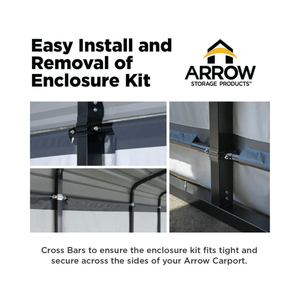 By Arrow (model 10183) Accessories Arrow Carport Enclosure Kit for 20 ft. x 20 ft. (model 10183) *carport not included