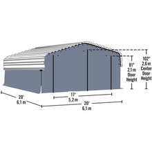 Load image into Gallery viewer, By Arrow (model 10183) Accessories Arrow Carport Enclosure Kit for 20 ft. x 20 ft. (model 10183) *carport not included