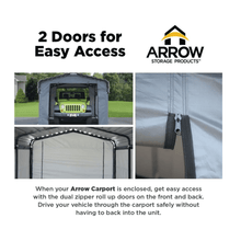 Load image into Gallery viewer, By Arrow (model 10183) Accessories Arrow Carport Enclosure Kit for 20 ft. x 20 ft. (model 10183) *carport not included