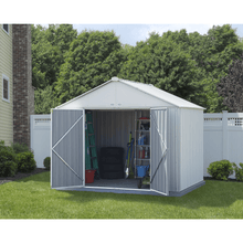 Load image into Gallery viewer, By Arrow (model EZ10872HVCR) Sheds EZEE Shed 10 ft. x 8 ft. Extra High Gable Galvanized Steel Storage in Cream