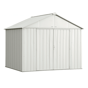 By Arrow (model EZ10872HVCR) Sheds EZEE Shed 10 ft. x 8 ft. Extra High Gable Galvanized Steel Storage in Cream