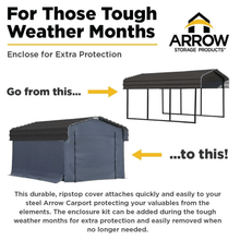 Load image into Gallery viewer, model# 10182 Accessories Arrow Enclosure Kit for 10 ft. x 15 ft. Arrow Carport