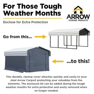 model# 10182 Accessories Arrow Enclosure Kit for 10 ft. x 15 ft. Arrow Carport