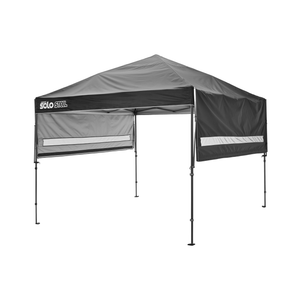 model# 167523DS Party Tents Black Solo Steel SOLO170 10 ft. x 17 ft. Straight Leg Canopy White