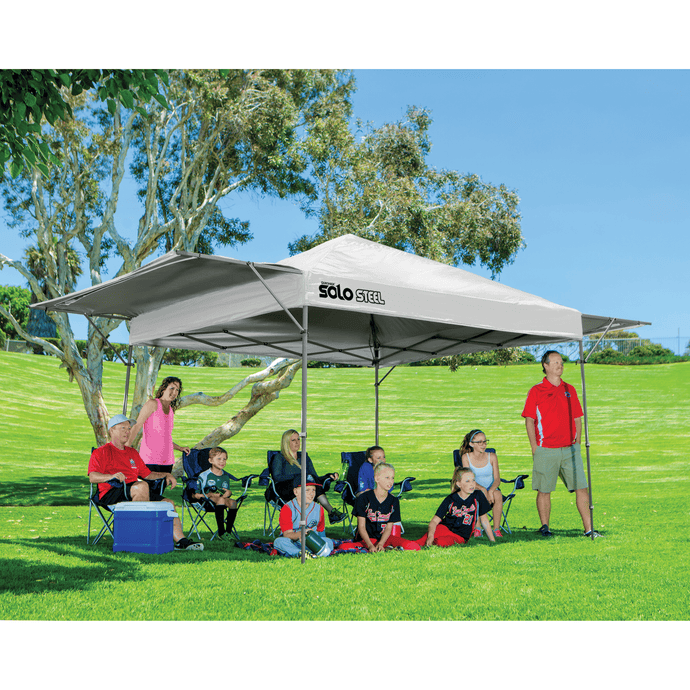 model# 167523DS Party Tents Solo Steel SOLO170 10 ft. x 17 ft. Straight Leg Canopy White