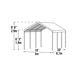 model# 23541 Party Tents MaxAP Gazebo Canopy 2-in-1 Enclosure Kit 10 ft. x 20 ft. in White