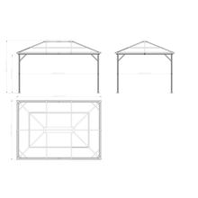 Load image into Gallery viewer, model# 314-9160734 Gazebo Sojag Verona 10 ft. x 14 ft. Gazebo in Dark Grey