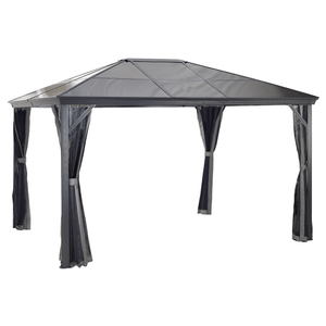 model# 314-9160734 Gazebo Sojag Verona 10 ft. x 14 ft. Gazebo in Dark Grey