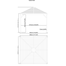 Load image into Gallery viewer, model# 500-8162851 Gazebo Sojag Sanibel II 10 ft. x 10 ft. Gazebo in Light Grey