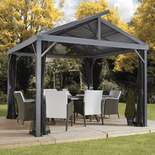 Load image into Gallery viewer, model# 500-8162851 Gazebo Sojag Sanibel II 10 ft. x 10 ft. Gazebo in Light Grey