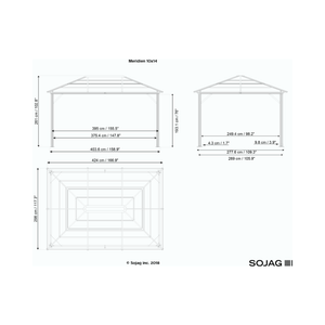 model# 500-8162943 Gazebo Sojag Meridien 10 ft. x 14 ft. Gazebo