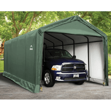 Load image into Gallery viewer, model# 62810 Garage Sheds ShelterTube 12 ft. x 25 ft. x 11 ft. Shelter Logic Garage Shed in Green