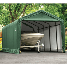 Load image into Gallery viewer, model# 62810 Garage Sheds ShelterTube 12 ft. x 25 ft. x 11 ft. Shelter Logic Garage Shed in Green