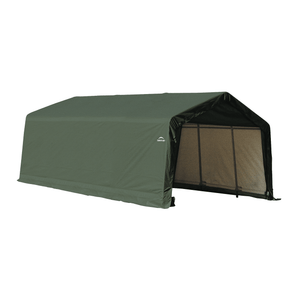 model# 73442 Garage Sheds ShelterCoat 13 ft. x 20 ft. x 10 ft. Garage Peak Style Shelter in Green