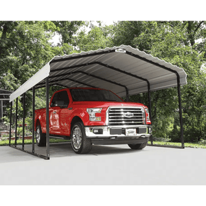 model# CPH122007 Carports Arrow Steel 12 ft. x 20 ft. x 7 ft. Carport in Galvanized Black/Eggshell