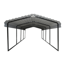 Load image into Gallery viewer, model# CPH122007 Carports Arrow Steel 12 ft. x 20 ft. x 7 ft. Carport in Galvanized Black/Eggshell