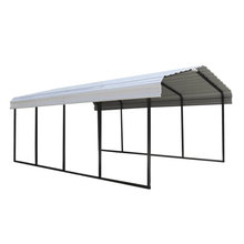 Load image into Gallery viewer, model# CPH122007 Carports Arrow Steel 12 ft. x 20 ft. x 7 ft. Carport in Galvanized Black/Eggshell