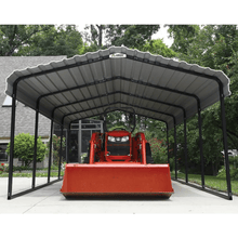 Load image into Gallery viewer, model# CPH122007 Carports Arrow Steel 12 ft. x 20 ft. x 7 ft. Carport in Galvanized Black/Eggshell