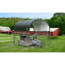 Load image into Gallery viewer, Sheds Express Animal Shelters Corral Shelter  10 ft. x 10 ft. Livestock Shade Powder Coated Green Model 51530