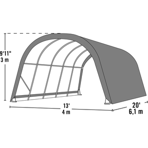 Sheds Express Animal Shelters Shelter Logic 13 ft. x 20 ft. x 10ft. Run-In Shelter (model 51351)