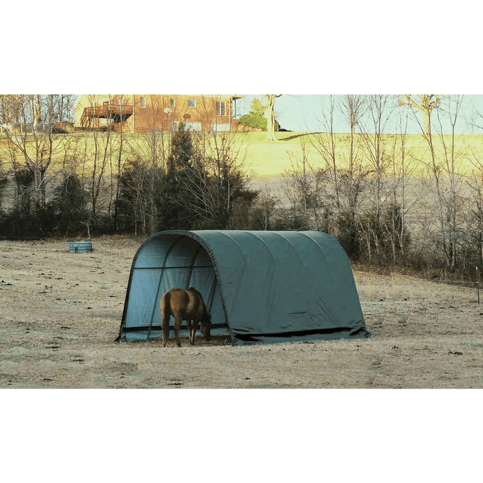 Sheds Express Animal Shelters Shelter Logic 13 ft. x 20 ft. x 10ft. Run-In Shelter (model 51351)