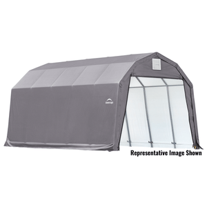 Sheds Express Animal Shelters ShelterCoat 12 ft. x 28 ft. x 9 ft. Garage Barn Shelter in Gray STD (model 97253)