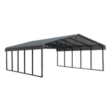 Load image into Gallery viewer, Sheds Express Carports Arrow 20 ft. x 24 ft. Carport in Charcoal Model CPHC202407