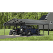 Load image into Gallery viewer, Sheds Express Carports Arrow 20 ft. x 24 ft. Carport in Charcoal Model CPHC202407