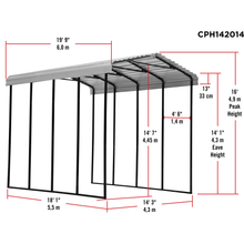 Load image into Gallery viewer, Sheds Express Carports Arrow Carport, 14x20x14, Eggshell