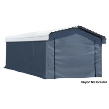 Load image into Gallery viewer, Sheds Express Carports Arrow Carport Enclosure Kit for 12 ft. x 20 ft. in Grey Model # 10181