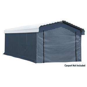 Sheds Express Carports Arrow Carport Enclosure Kit for 12 ft. x 20 ft. in Grey Model # 10181