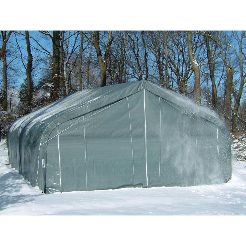 Sheds Express Garage Sheds Green 22' x 48' x 12' Two Car Garage House - Joined