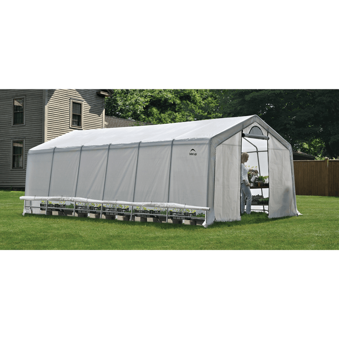 Sheds Express Greenhouses GrowIT Heavy Duty 12 ft. x 24 ft. Greenhouse Model #70591