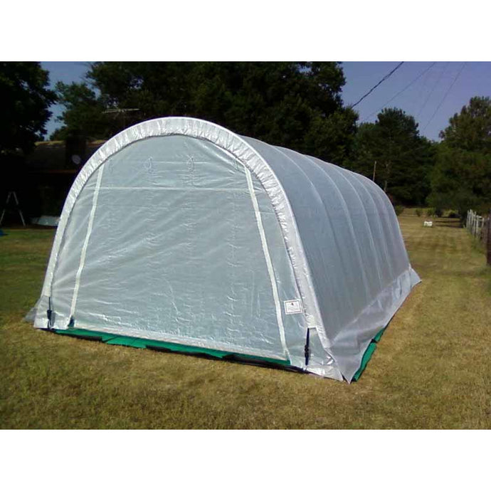 Sheds Express Greenhouses Translucent Rhino Shelters 12' x 20' x 8' Instant Greenhouse GH122008R Round