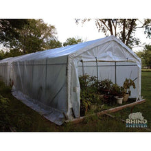 Load image into Gallery viewer, Sheds Express Greenhouses Translucent Rhino Shelters 12&#39; x 24&#39; x 8&#39; Instant Greenhouse House GH122408H