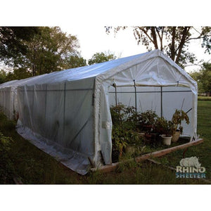 Sheds Express Greenhouses Translucent Rhino Shelters 12' x 24' x 8' Instant Greenhouse House GH122408H