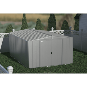 Sheds Express Outdoor Storage Sheds Arrow Classic Steel Storage Shed, 10x14, Charcoal