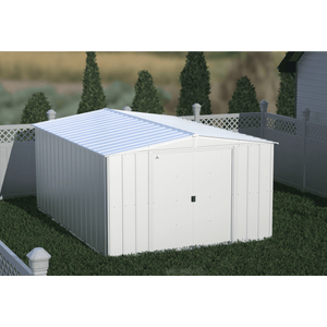 Sheds Express Outdoor Storage Sheds Arrow Classic Steel Storage Shed, 10x14, Flute Grey