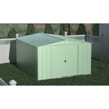 Load image into Gallery viewer, Sheds Express Outdoor Storage Sheds Arrow Classic Steel Storage Shed, 10x14, Sage Green