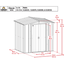 Load image into Gallery viewer, Sheds Express Outdoor Storage Sheds Arrow Classic Steel Storage Shed, 6x5, Charcoal